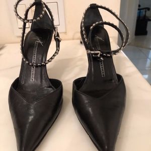 Giuseppe Zanotti Black Ankle Strap Shoe